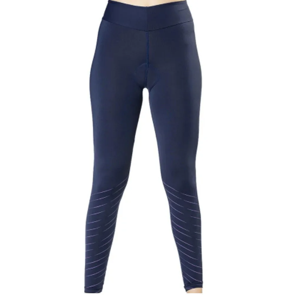 Calça Ciclismo Feminina Elite Azul Marinho Roxo - M