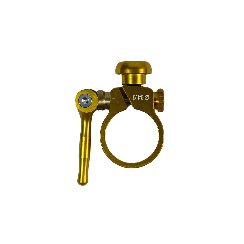 Abraçadeira Selim Kapa 34,9mm Alumínio Dourado Blocagem  