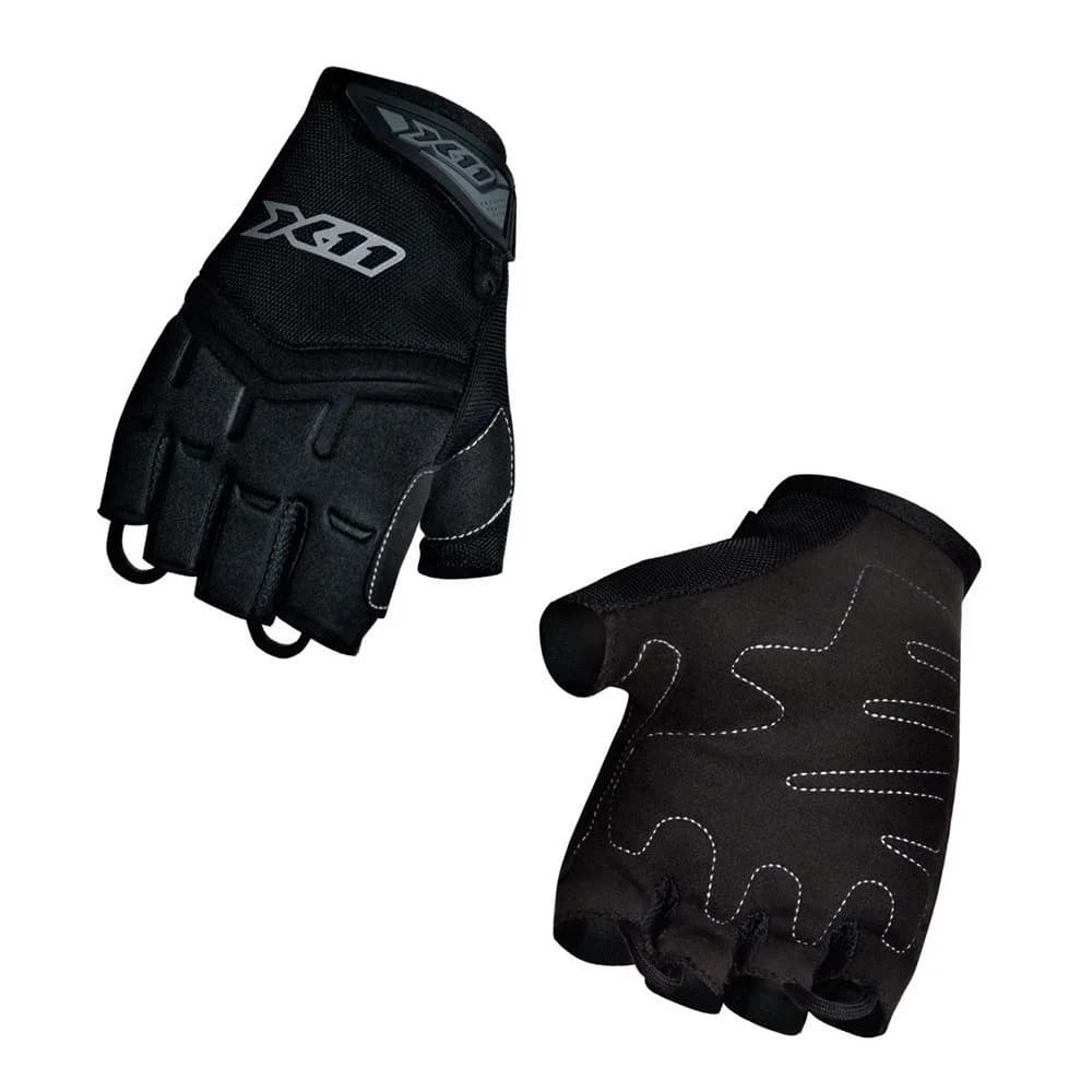 Luva Ciclista X-11 Fit-x Meio Dedo - Preto e Cinza - G