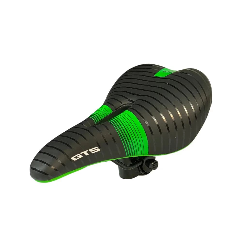 Selim MTB Vazado 132L Preto e Verde 