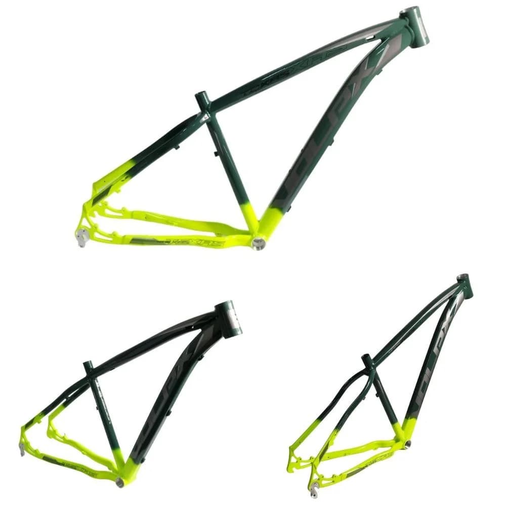 Quadro de Bicicleta Aro 29 Volpx Texas Verde Exército e Amarelo Neon - T19