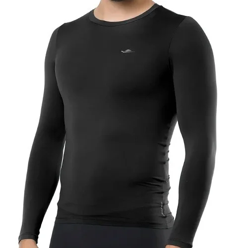 Camiseta Térmica Manga Longa Elite Slim Fit Preto - GG