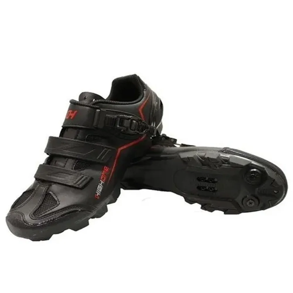 Sapatilha High One MTB Feet Catraca Tamanho 43 Preto e Vermelho