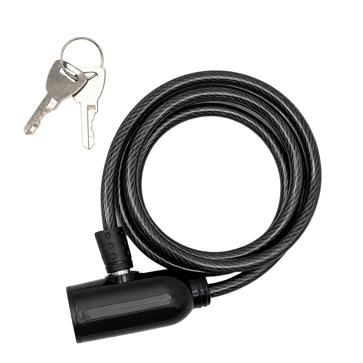 Cadeado Espiral com Chave 1000x6mm Aço Preto Nitrus