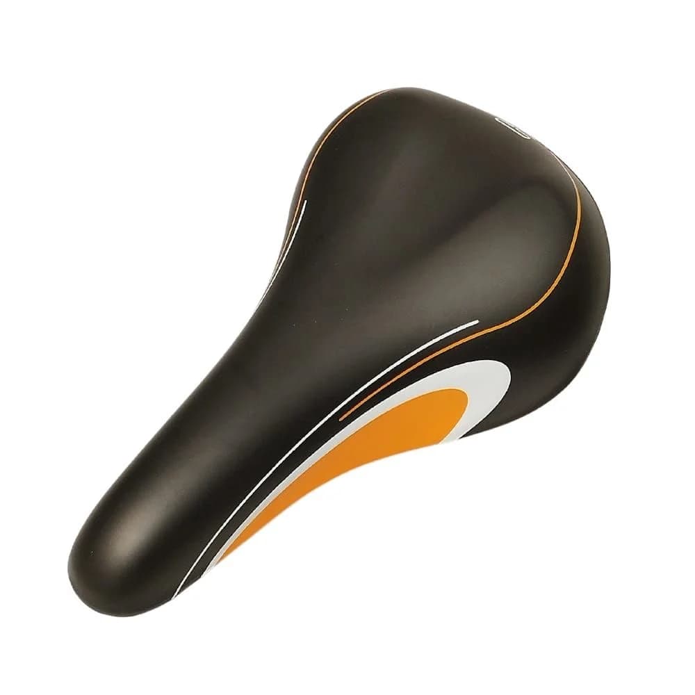 Selim MTB Selle Royal New Full Bike Silk Preto e Branco e Laranja
