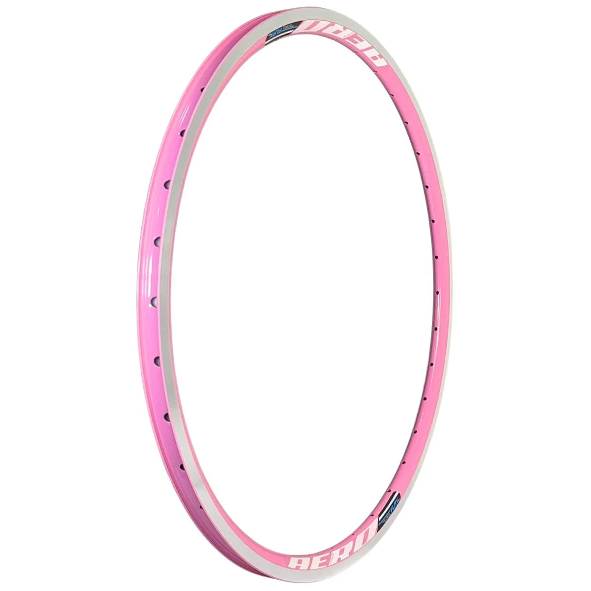 Aro 26 MTB Alumínio Aero Arosul Race Rosa Com Branco CNC 36 Furos