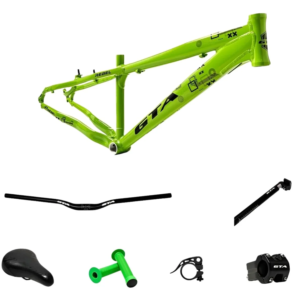 Quadro de Bicicleta 26 GTA Freeride Verde