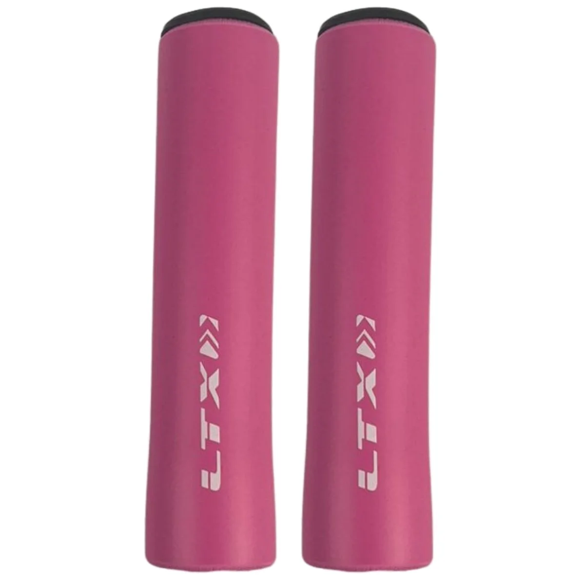 Manopla Bike Garra7 Grip Black Rosa Silicone 130mm