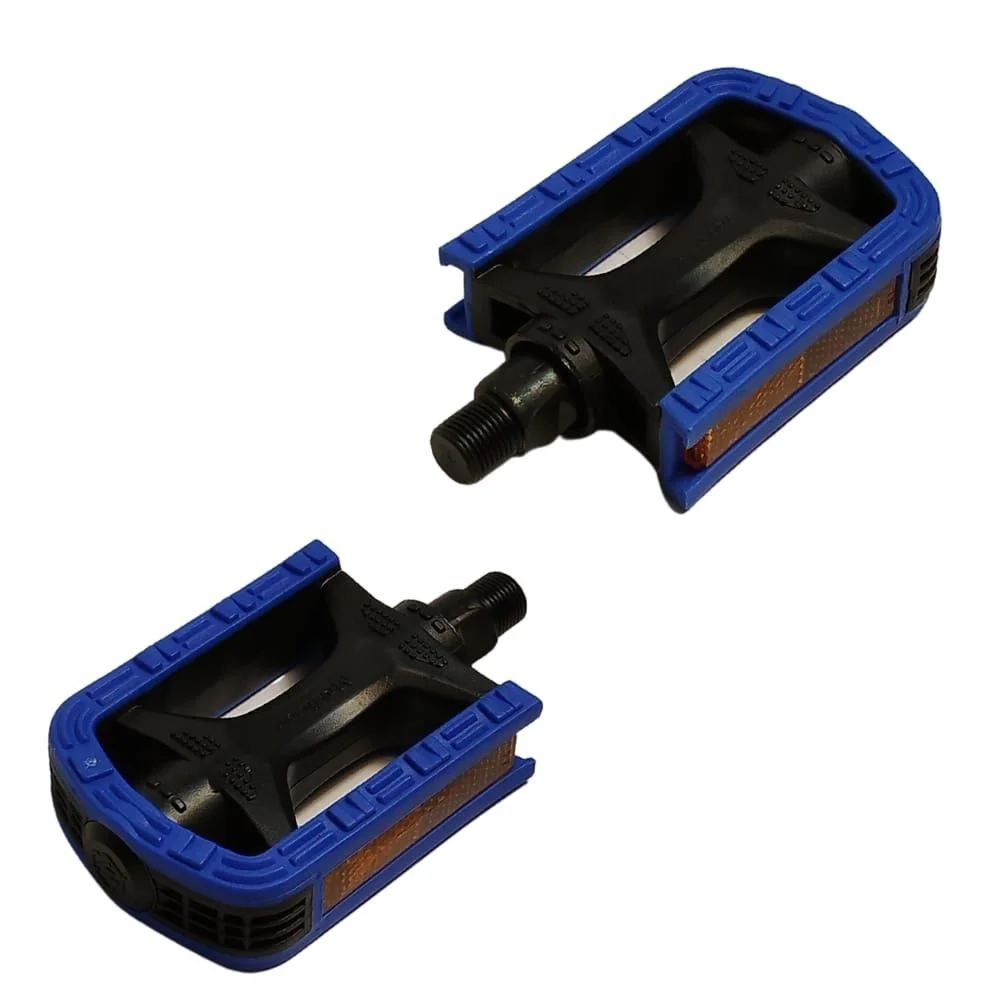 Pedal Bike Metalciclo Bicolor Inglês 9/16 Nylon Azul