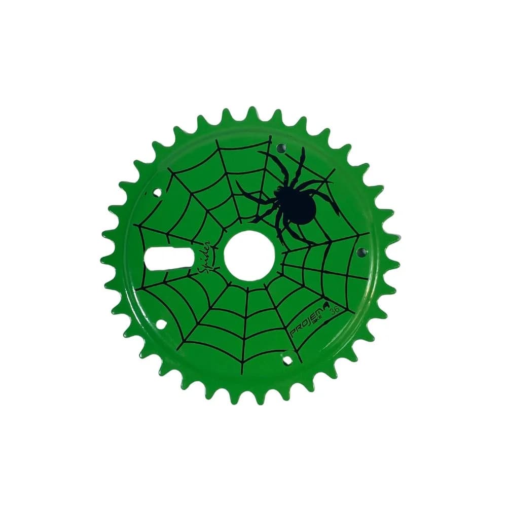 Coroa Single Galic Silk Spider Verde 36 Dentes Aço