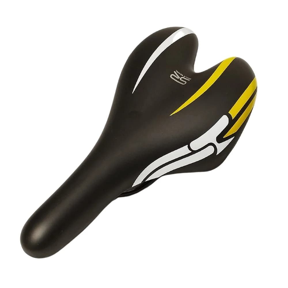 Selim MTB Selle Royal Siam Preto e Branco e Amarelo