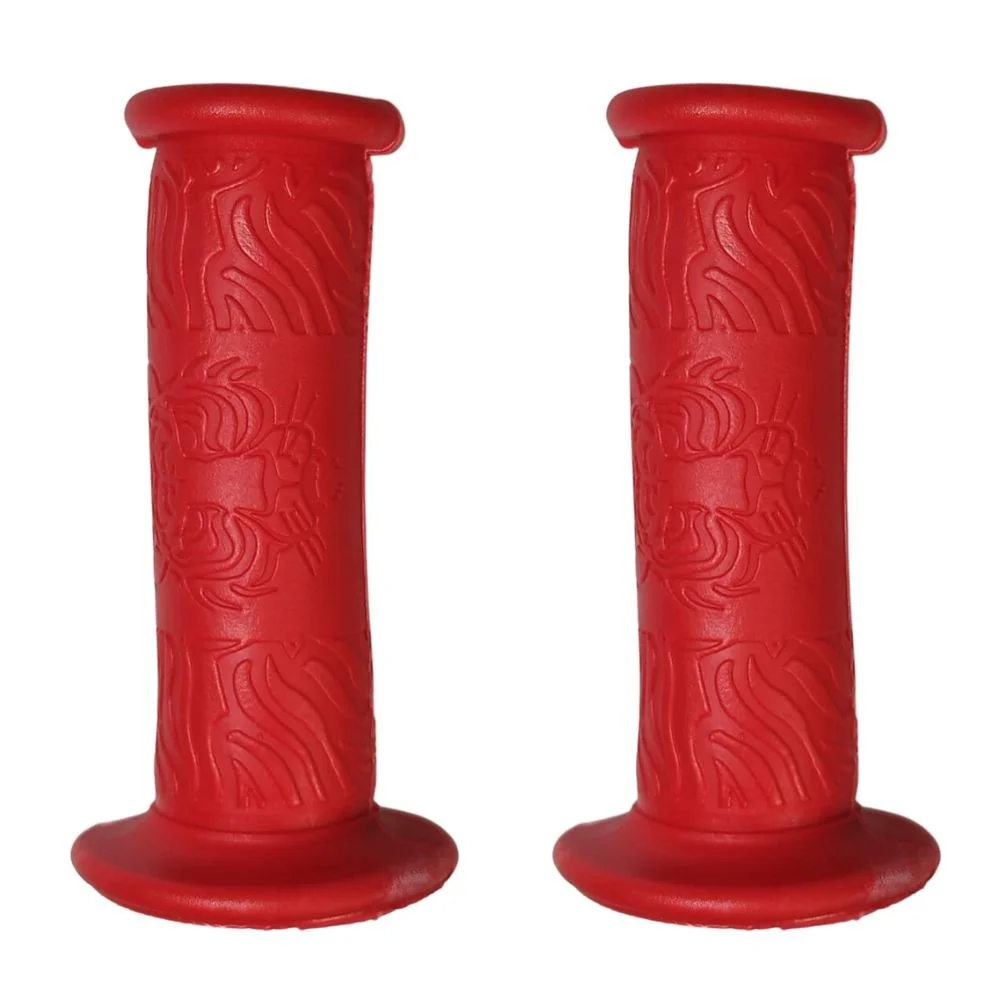 Manopla Bike Wester Mirim Tiger Vermelho Borracha 95mm