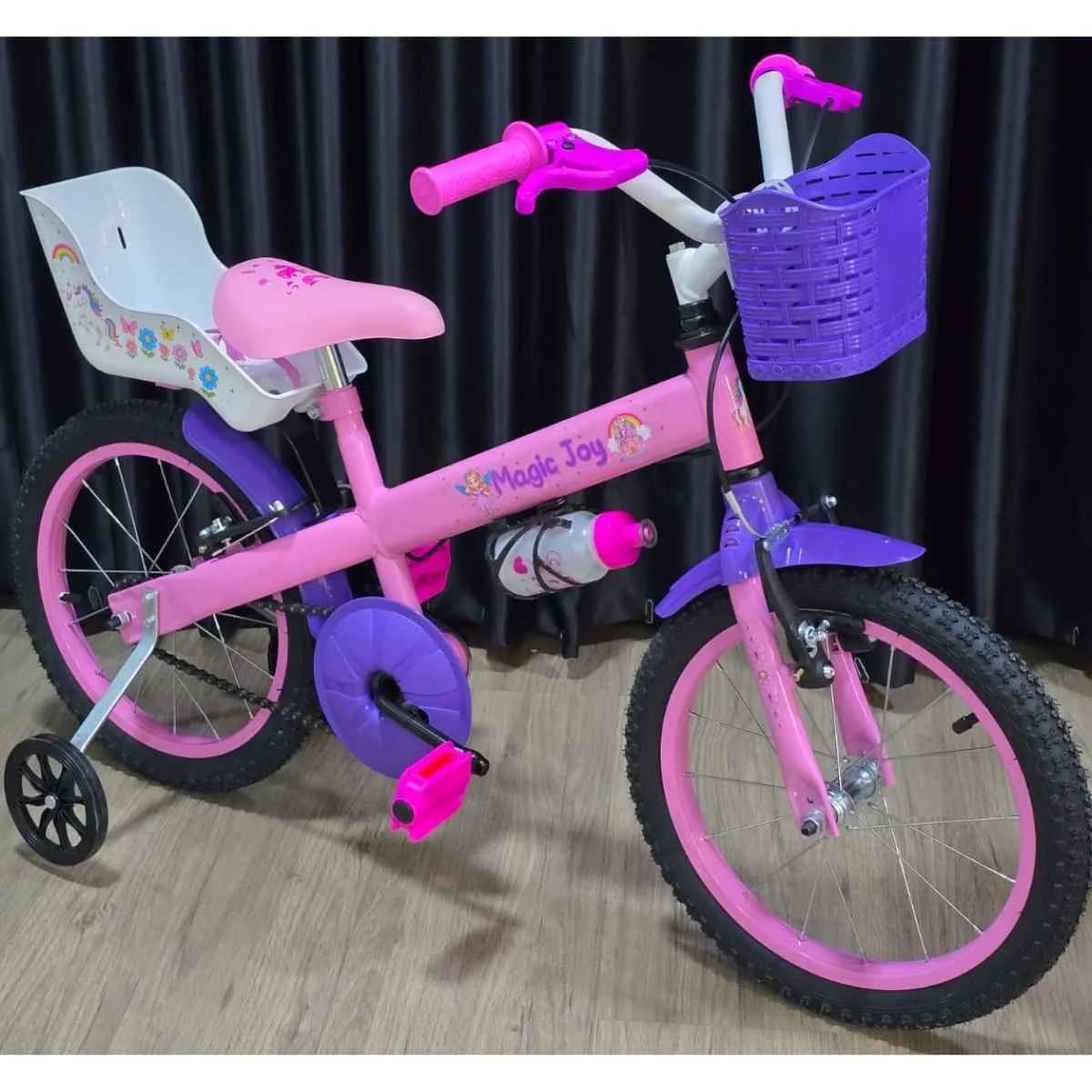 Rosa Bebê, Branco e Roxo Com Cadeirinha de Boneca