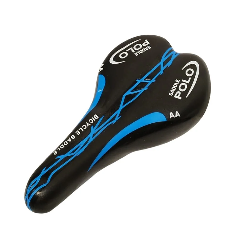 Selim MTB GTS New Polo Preto e Azul Com Manopla Azul e Canote