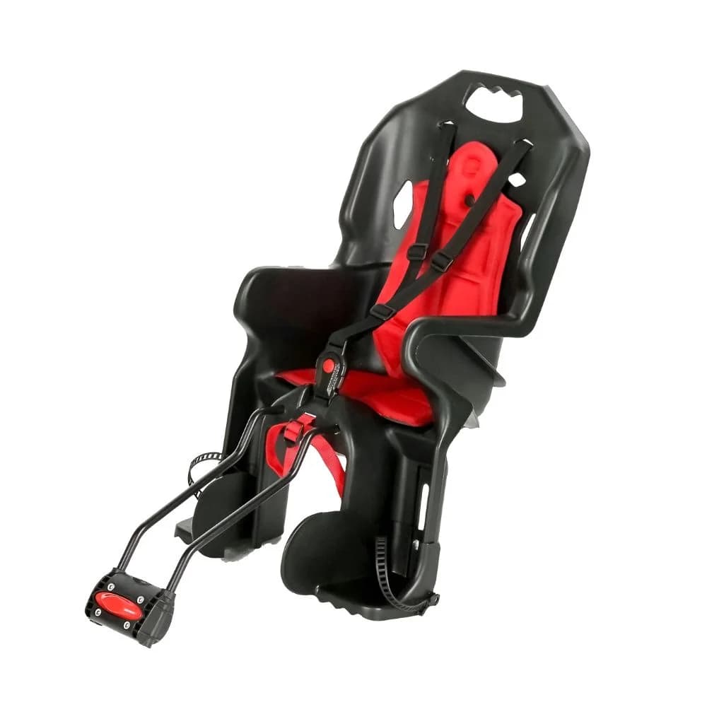 Cadeirinha de Bicicleta Traseiro Polisport Preto e Vermelho