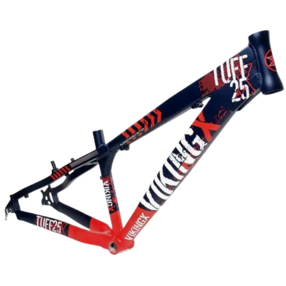 Quadro de Bicicleta 26 Viking Tuff X-25 Roxo e Laranja