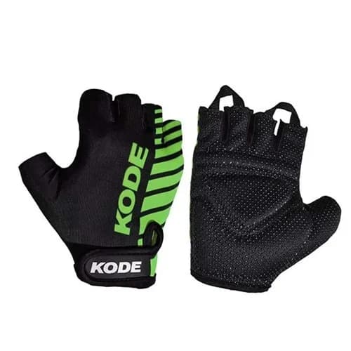 Luva Ciclismo Kode Stripes Preto e Verde - GG