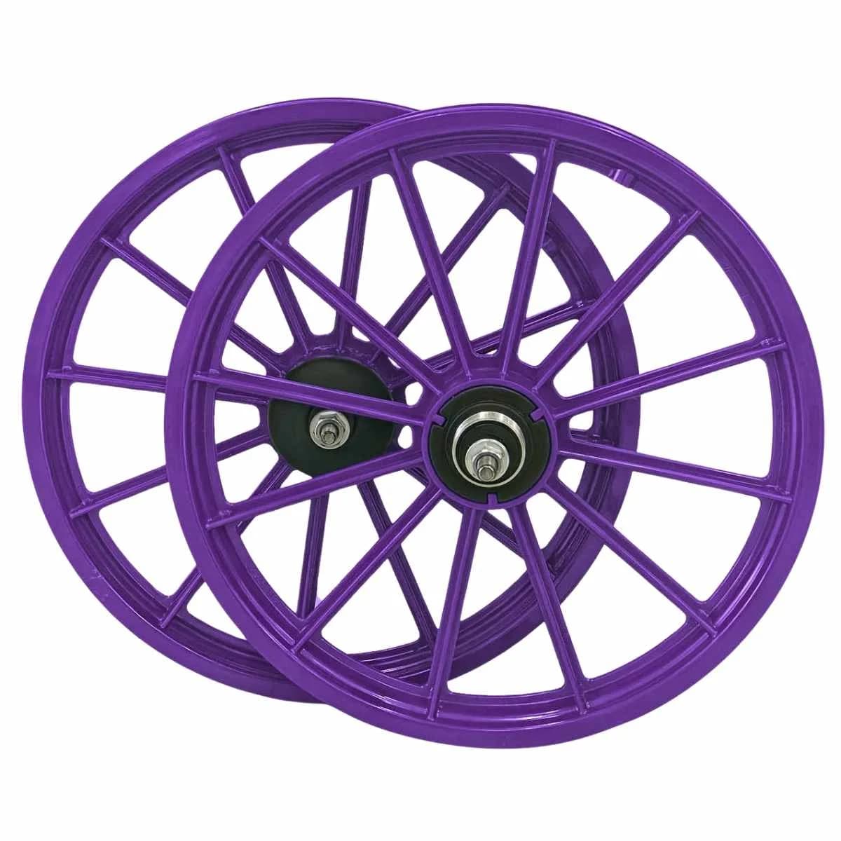Roda Aro 16 Wester Nylon Roxo Com Eixo