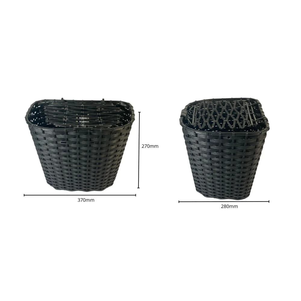 Cesta de Bicicleta Com Tampa Aro 26 Importado Nylon Preto
