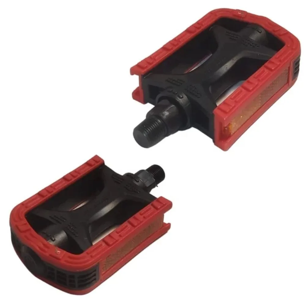 Pedal Bike Metalciclo Bicolor Sueco 1/2 Nylon Vermelho