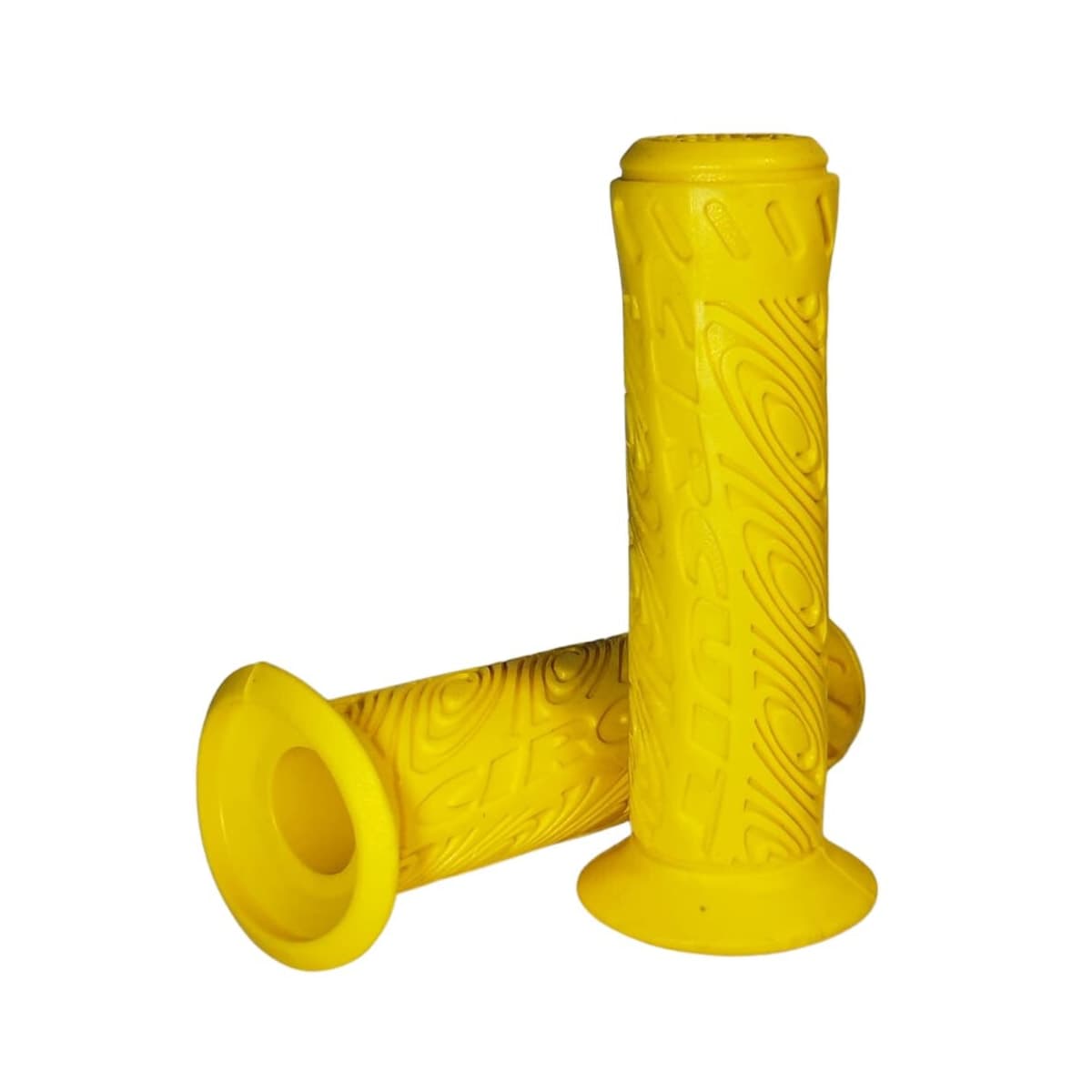 Manopla Bike Circuit Interlagos Amarela Borracha 130mm
