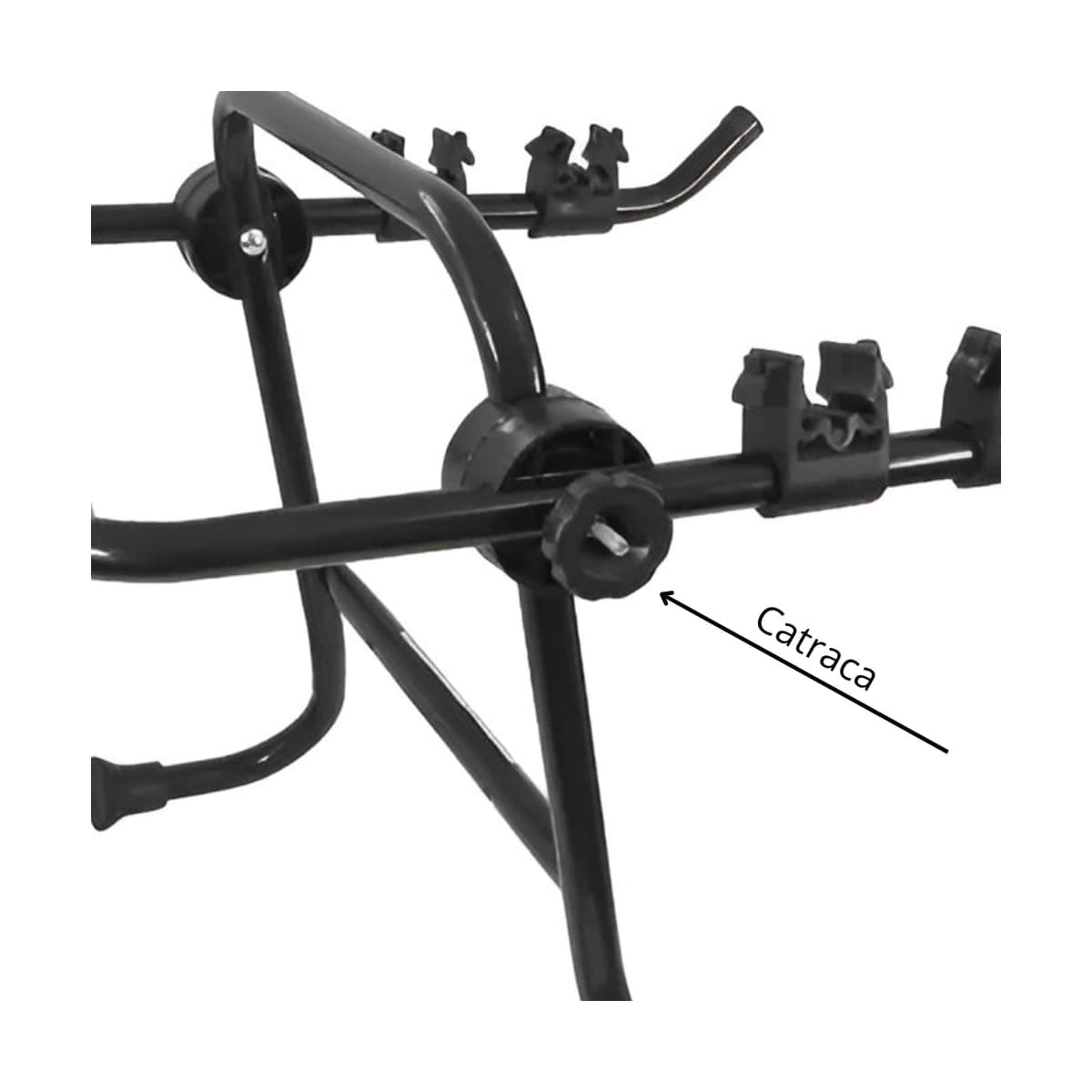 Transbike Traseiro Metal Lini Aço para 2 Bikes Com Catraca
