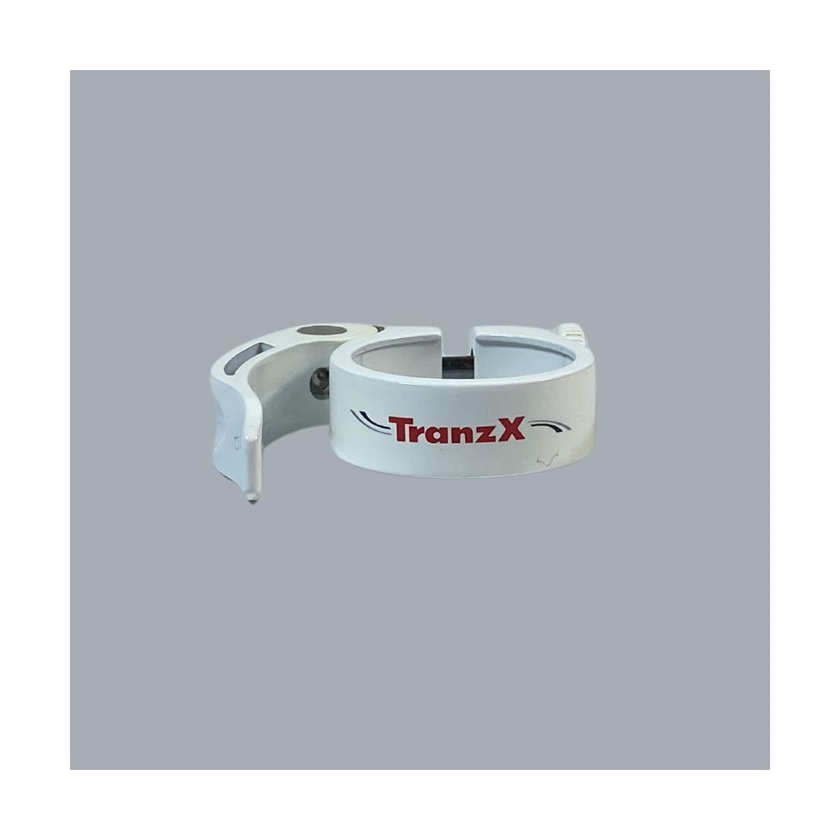 Abraçadeira Selim Tranz-x 34,9mm Alumínio Branco Blocagem