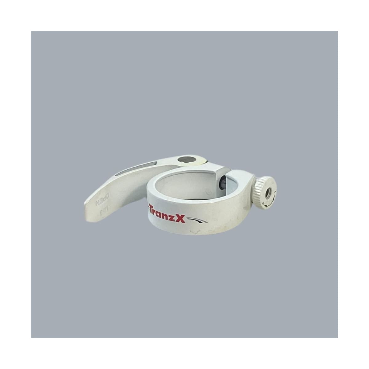 Abraçadeira Selim Tranz-x 34,9mm Alumínio Branco Blocagem