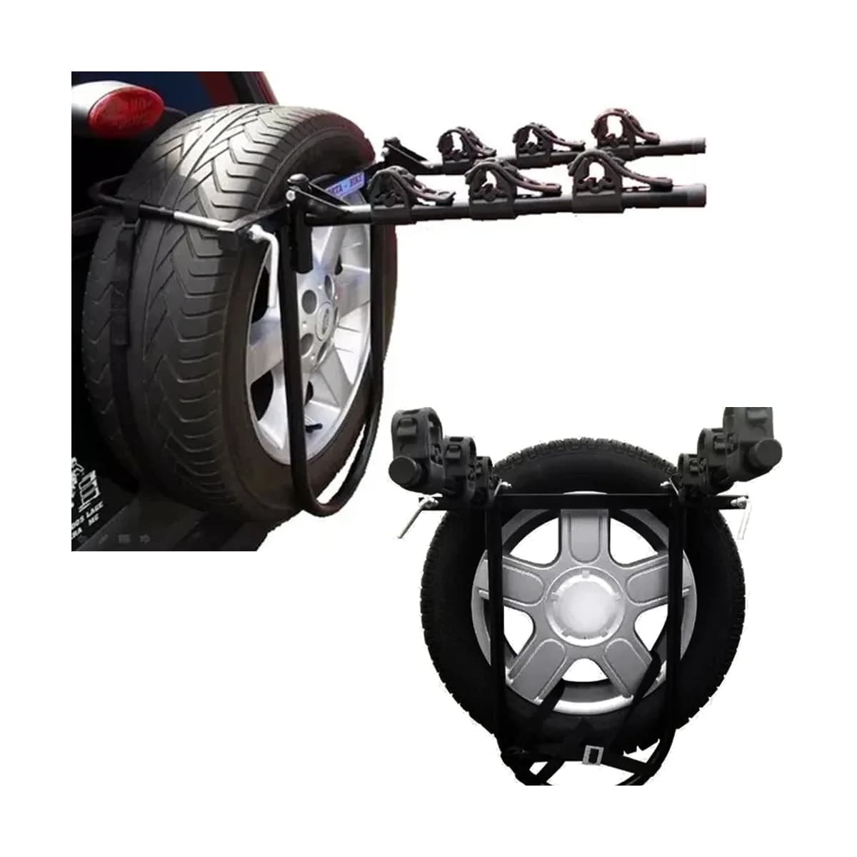 Transbike Traseiro Metal Lini Aço para 3 Bikes
