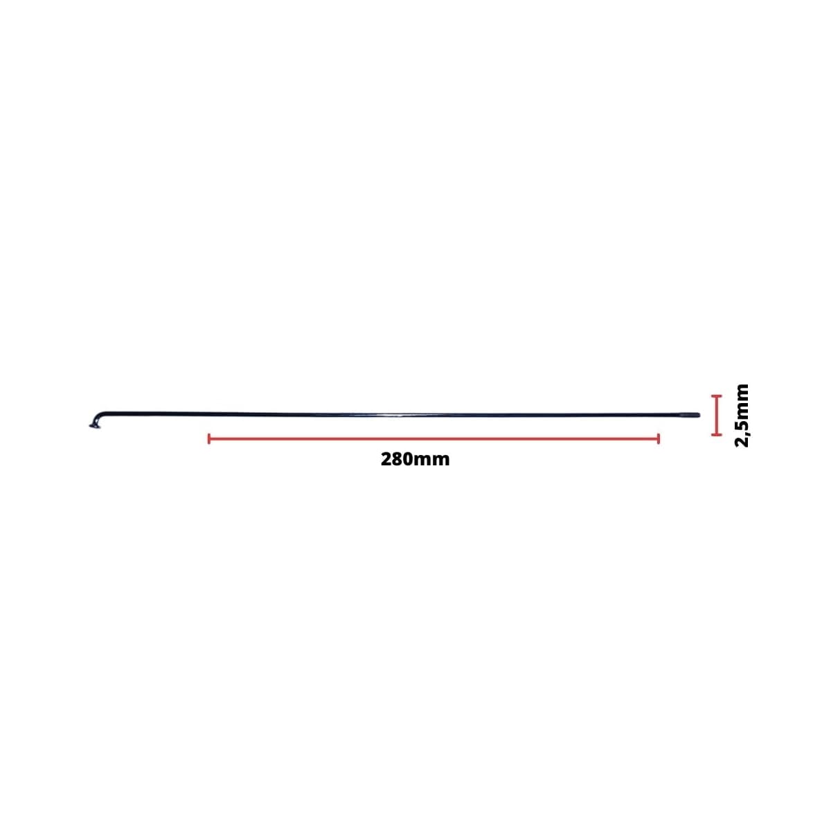 Raio Grosso 280x2,5mm Aço Santa Luzia Comum Cromado Groza