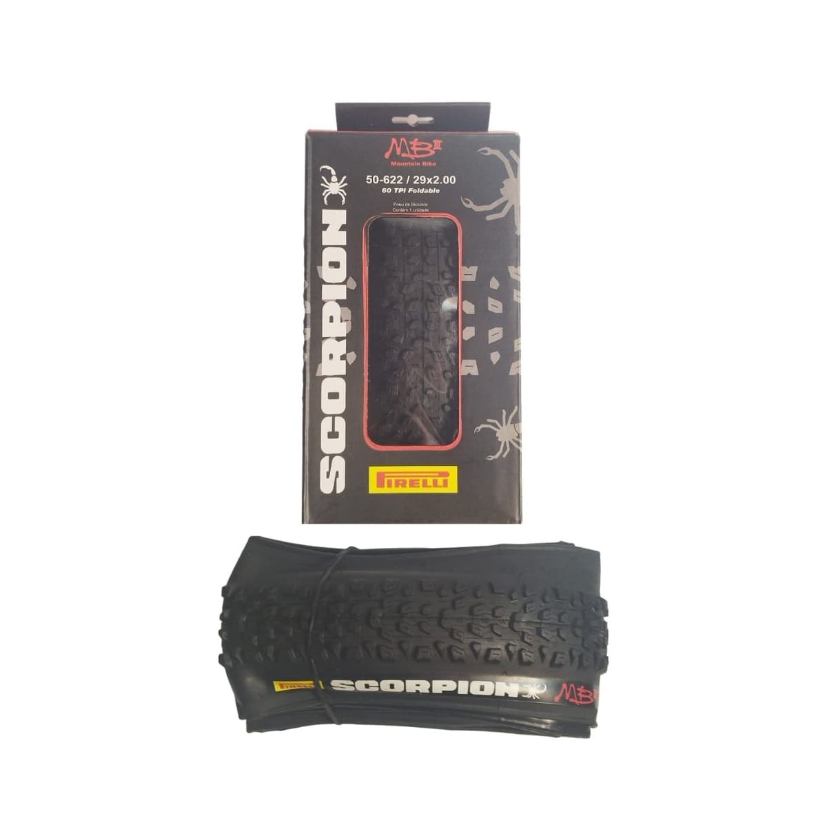 Pneu 29x2.00 Pirelli 60 Tpi Preto Kevlar Scorpion Mb3(226133)