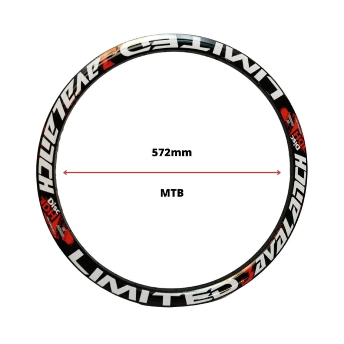 Aro 26 MTB Alumínio Aero Arosul Freeride Avalanche Preto Disco 36 F