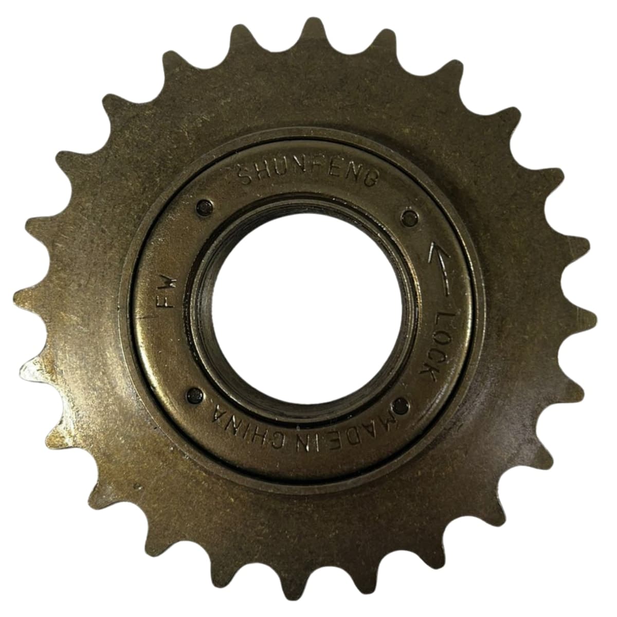 Roda Livre 1 Velocidade Shun Feng Dourado 24 Dentes