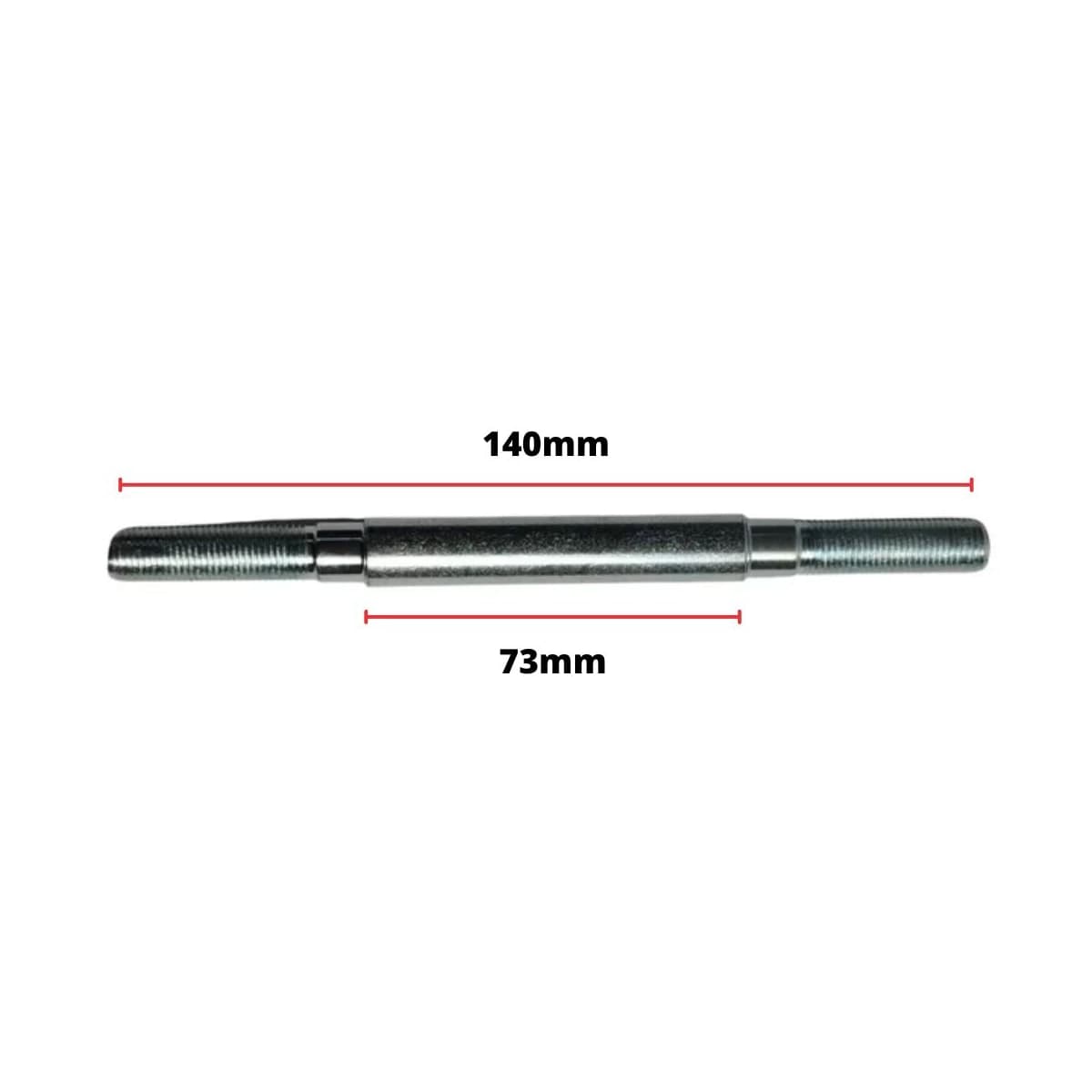 Eixo Dianteiro Com Batente Nek 140mm Aço Prata Grosso 3/8