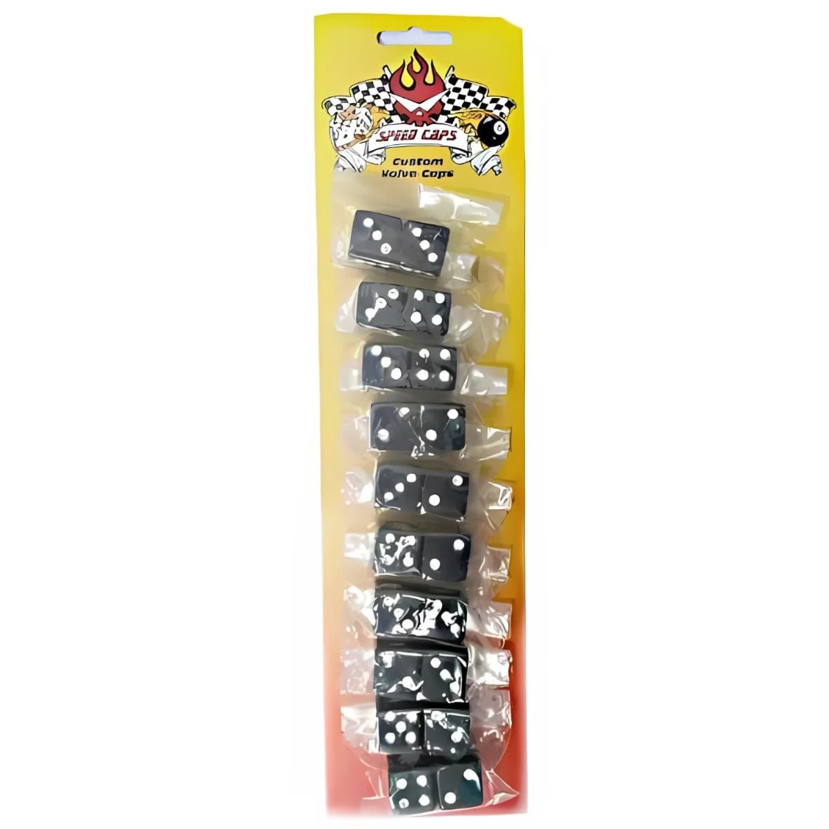 Tampa Válvula Speed Caps Dados Preto ( 10 Pares )