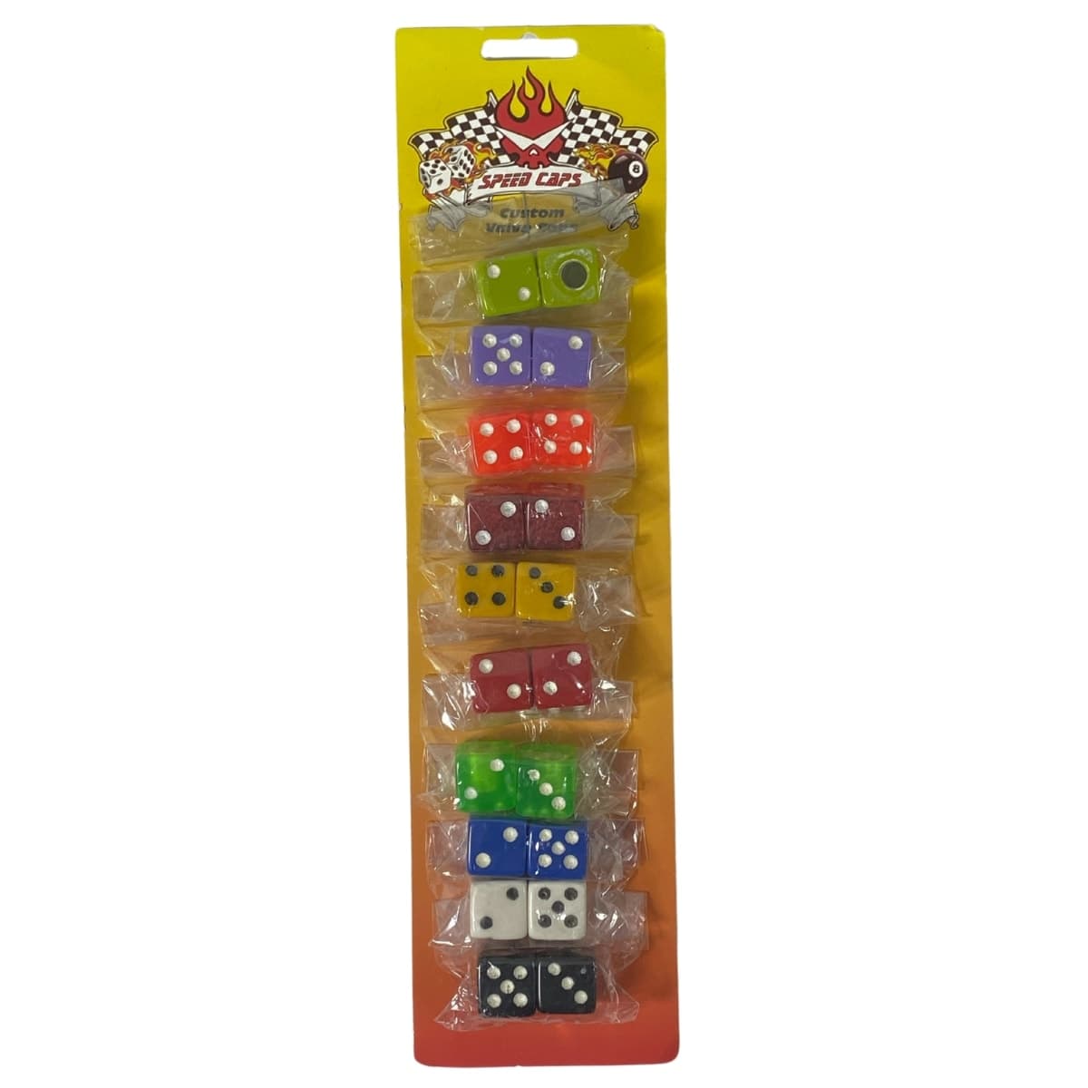 Tampa Válvula Speed Caps Dados Coloridos ( 10 Pares )