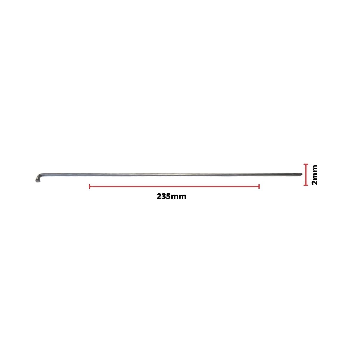 Raio Fino 235x2,00mm Aço Santa Luzia Comum Zincado Groza
