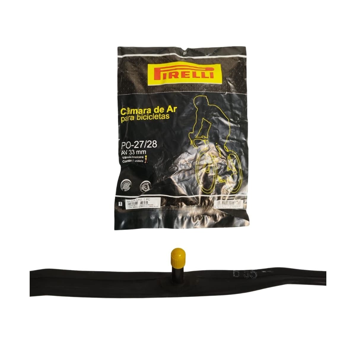 Câmara Aro 27/28 PO Pirelli Válvula Americana 33mm