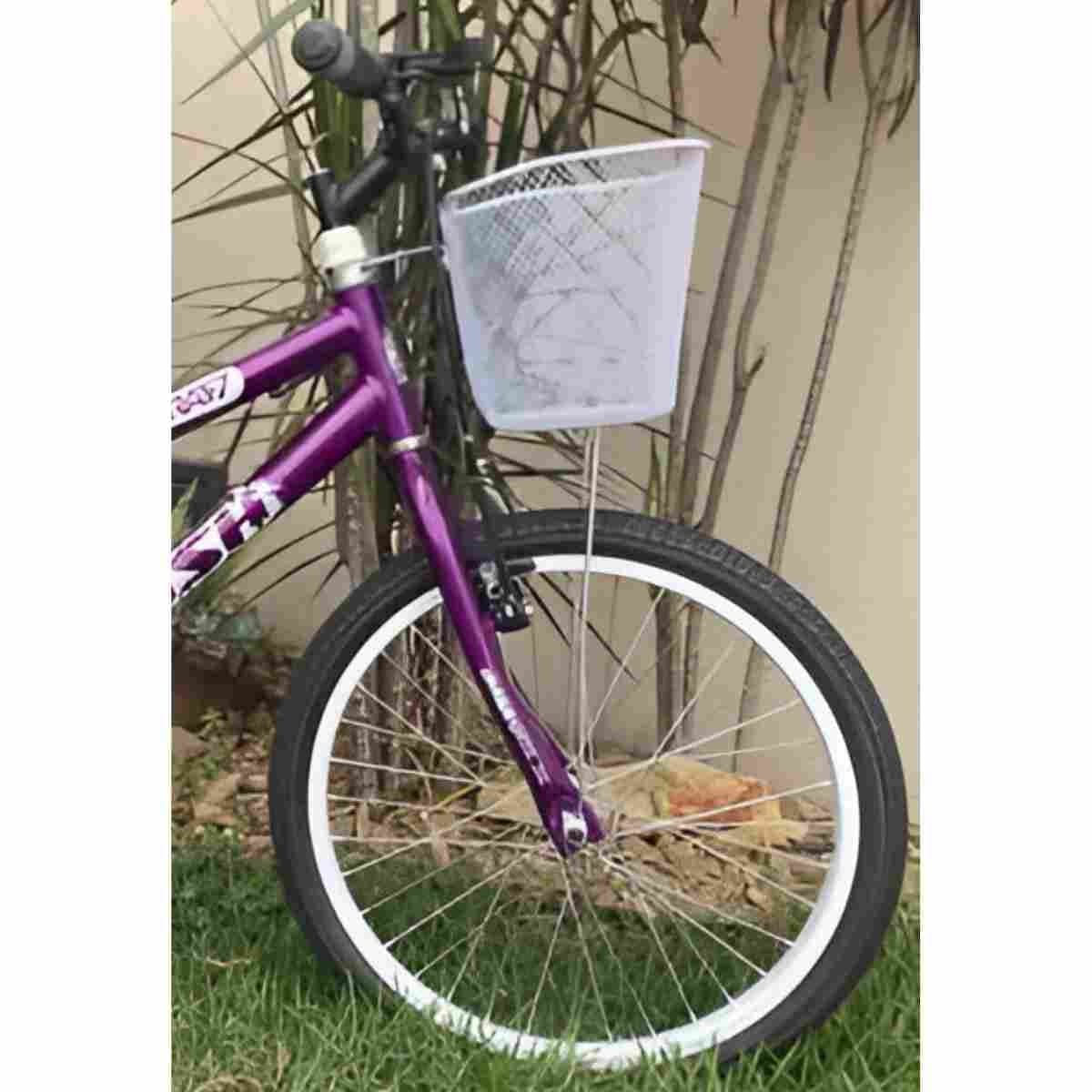 Bicicleta Aro 20 Garra7 Flash Lilás e Branco