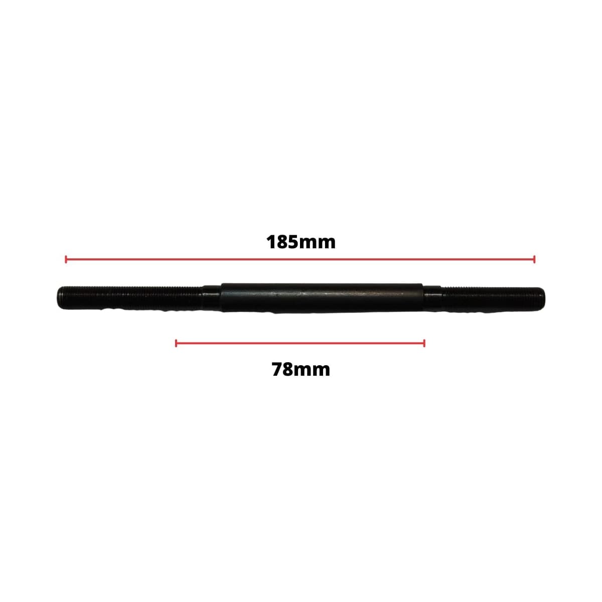 Eixo Traseiro Shun Feng 185mm Aço Preto Grosso 3/8