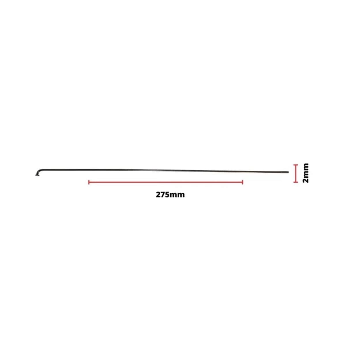 Raio Fino 275x2,00mm Inox Escovado Importado Comum 36 Raios