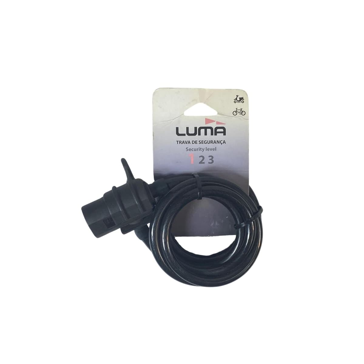 Cadeado de Bicicleta Espiral Luma Com Chave 10mm X 1,85M