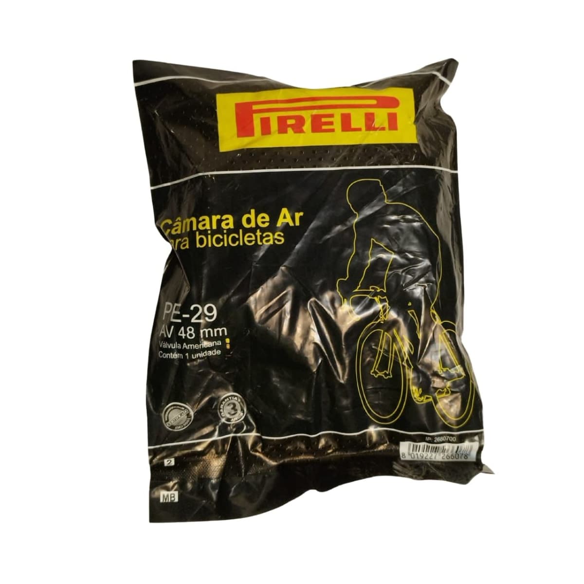 Câmara Aro 29 PE Pirelli Válvula Americana 48mm Balão