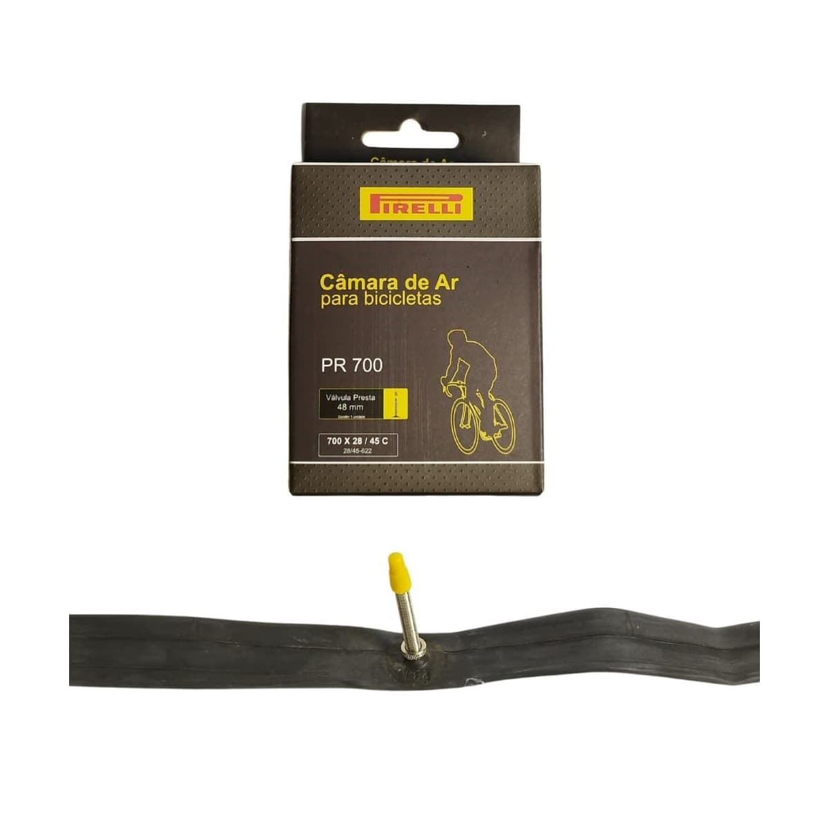 Câmara Aro 700 Pirelli Válvula Presta 48mm 28/45