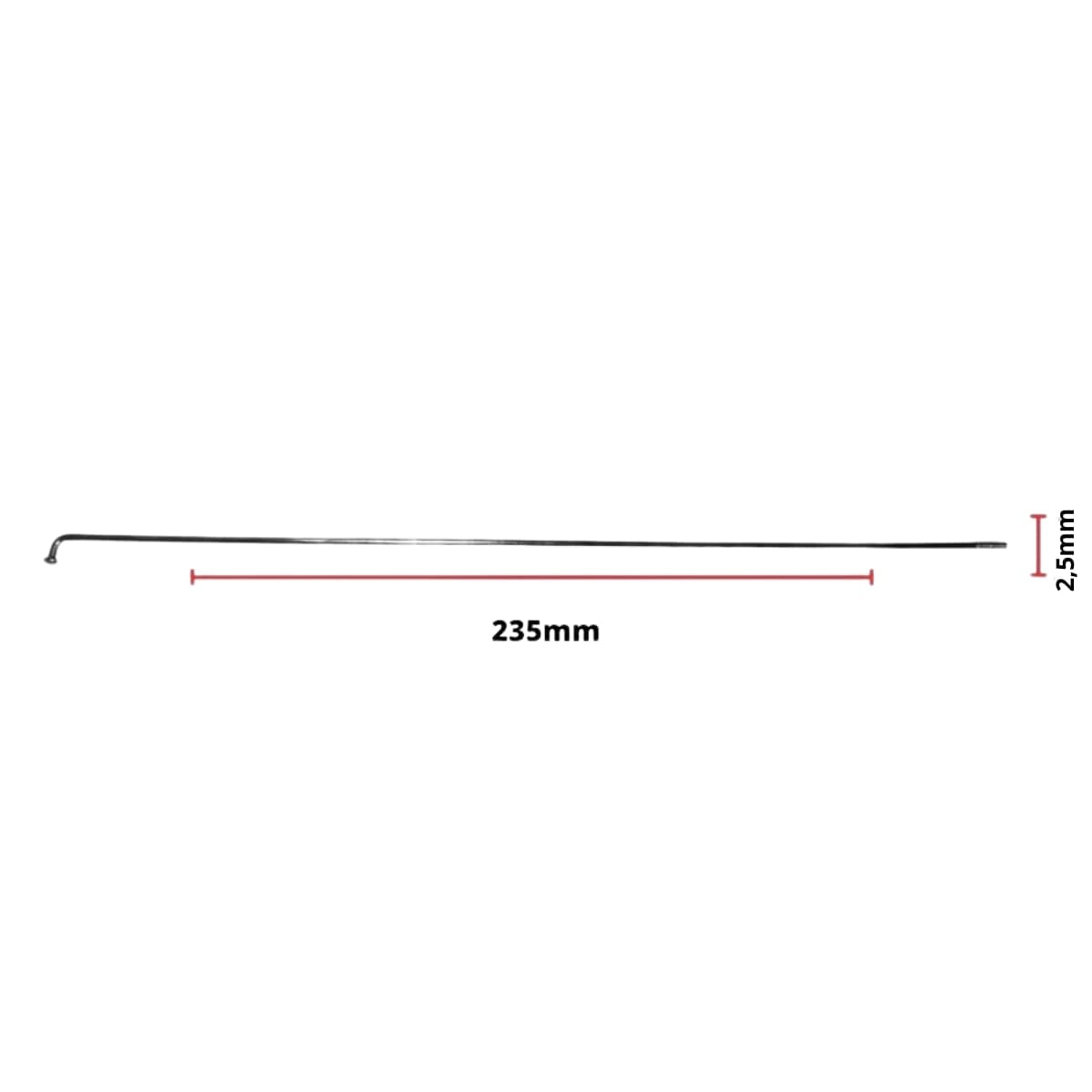 Raio Grosso 235x2,5mm Aço Importado Comum Zincado Goza