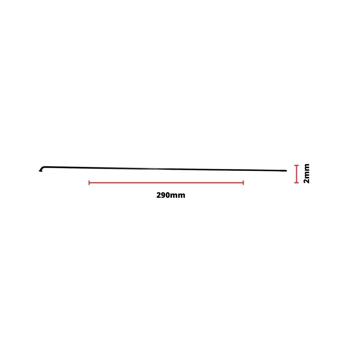 Raio Fino 290x2,00mm Inox Importado Comum Preto 72 Raios