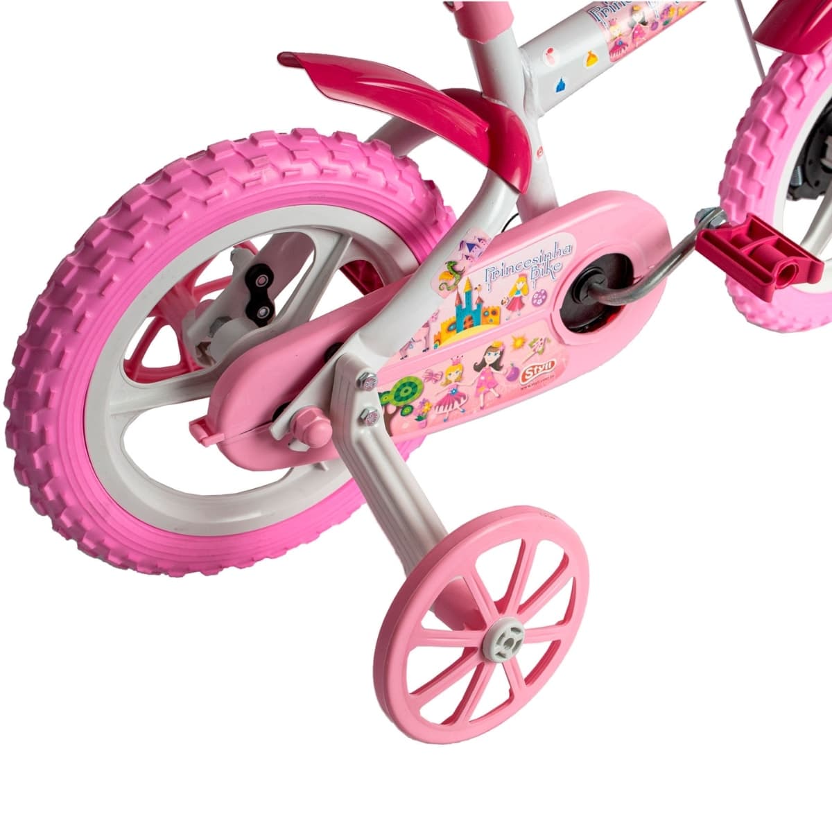Bicicleta Aro 12 Styll Princesinha Branco Rosa
