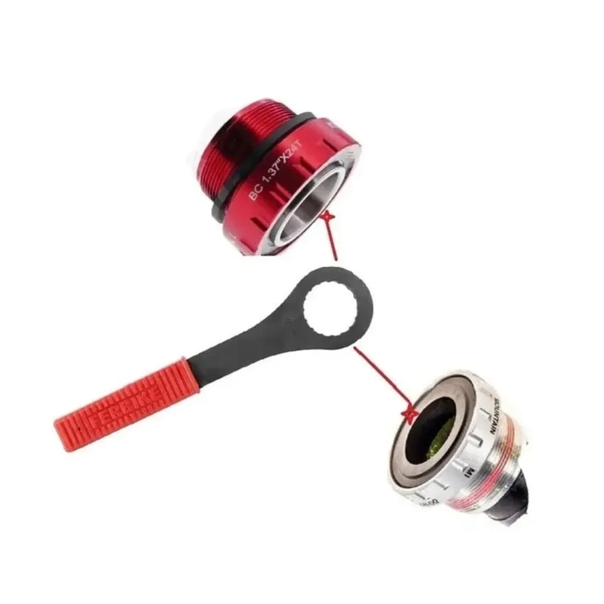 Extrator Movimento Hollowtech 44mm Profissional Com Cabo Ferbike FB-3003