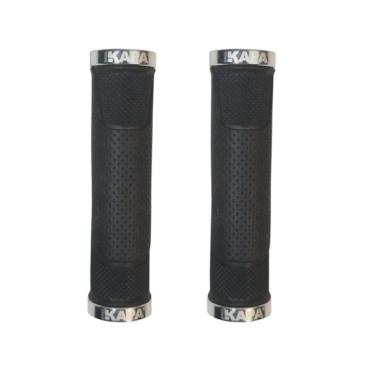Manopla Bike Com 2 Travas Kapa Kraton Cinza e Preto Gel 130mm