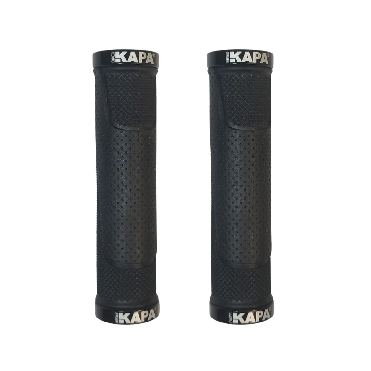 Manopla Bike Com 2 Travas Kapa Kraton Preto Gel 130mm